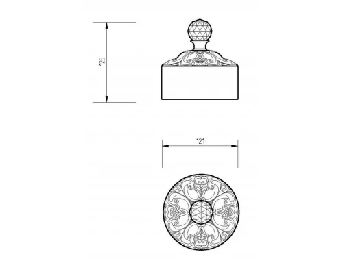 Баночка Migliore.CRistalia 16761 - бронза