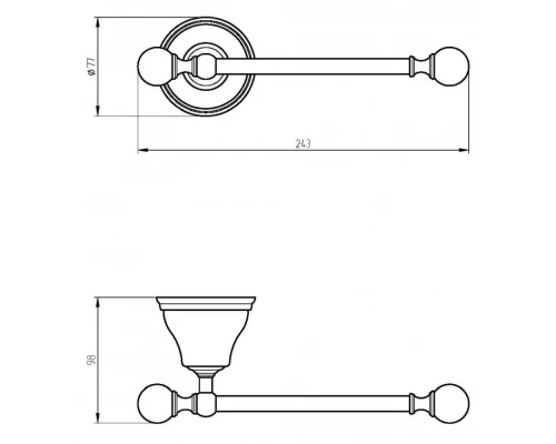 Бумагодержатель Migliore Provance 17617, бронза