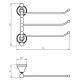 Полотенцедержатель тройной поворотный Migliore Provance 17670, 37 см, цвет хром