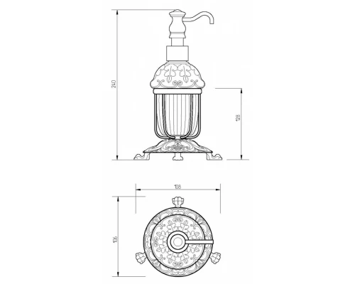 Дозатор жидкого мыла Migliore Elizabetta 17028 - хром