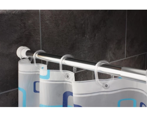 Штора для ванной комнаты Ridder Blacky 240 x 180 см, черный, 31840