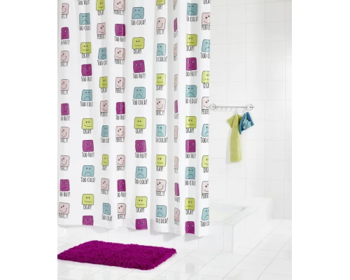 Штора для ванной комнаты Ridder Enjoy 180 x 200 см, белый/розовый, 32640