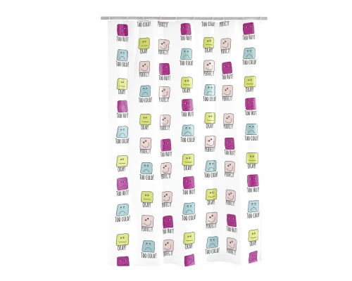 Штора для ванной комнаты Ridder Enjoy 180 x 200 см, белый/розовый, 32640