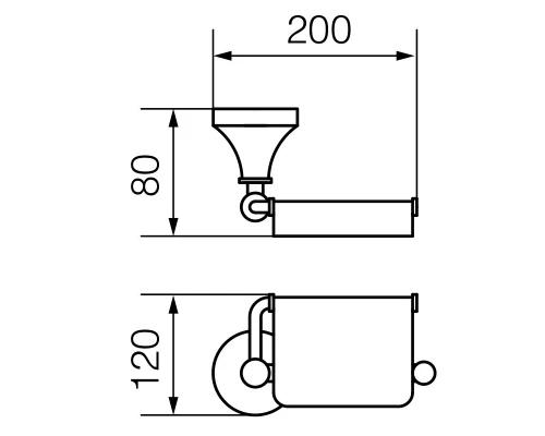 Бумагодержатель закрытый Veragio Gialetta VR.GIL-6481.DO, золото