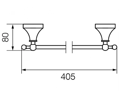 Полотенцедержатель Veragio Gialetta VR.GIL-6428.CR, 40 см, хром