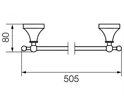 Полотенцедержатель Veragio Gialetta VR.GIL-6421.CR, 50 см, хром