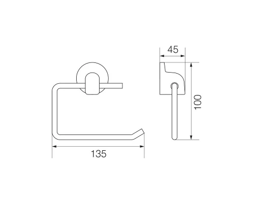 Бумагодержатель Veragio Oscar OSC-5280.CR, хром Elit-san.ru