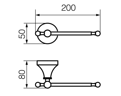 Бумагодержатель Veragio Gialetta VR.GIL-6480.CR, хром