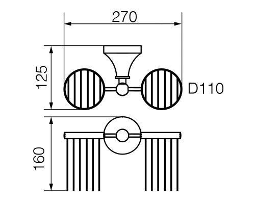 Держатель освежителя воздуха Veragio Gialetta VR.GIL-6454.CR, двойной, хром