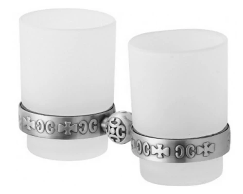 Держатель стакана  двойной Zorg Antic AZR 04 SL, цвет серебро