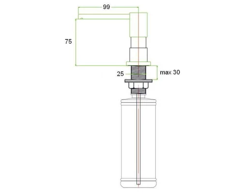 Дозатор жидкого мыла Zorg Inox ZR-22 КВАРЦ, цвет кварц