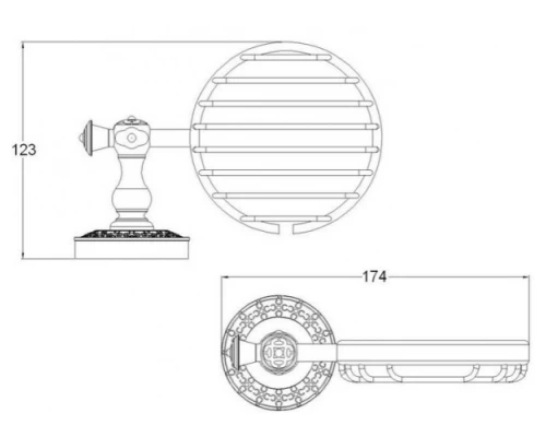 Мыльница решетчатая Zorg Antic AZR 05 SL, цвет серебро
