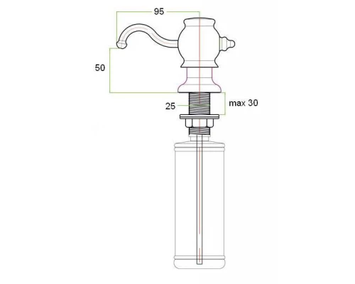 Дозатор жидкого мыла Zorg Inox ZR-24 WHITE, цвет белый