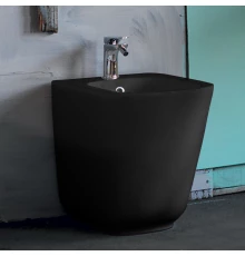 Биде напольное Kerasan Tribeca c креплением WB5N, цвет черный матовый, 512031