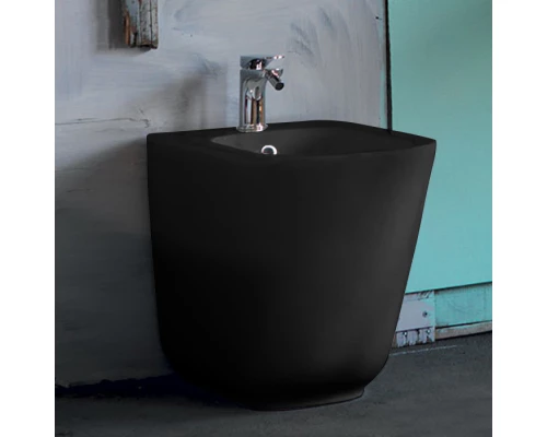 Биде напольное Kerasan Tribeca c креплением WB5N, цвет черный матовый, 512031