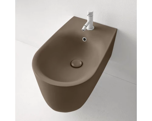 Биде подвесное Kerasan Nolita с креплениями WB9N, цвет bruno matt коричневый матовый, 532588*1