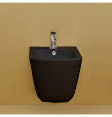 Биде подвесное Kerasan Tribeca c креплением WB9N, цвет черный матовый, 512531