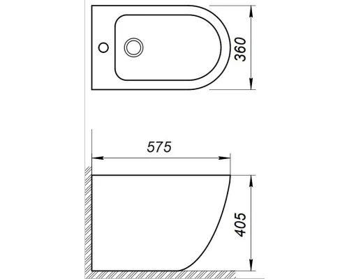 Напольное биде BelBagno Sfera-R, белое, BB2141B