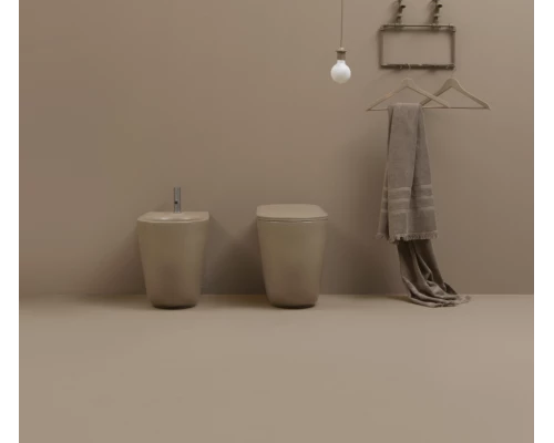 Биде Kerasan Nolita напольное 55 х 35 см, c креплением WB5N, цвет коричневый орех,  532081*1