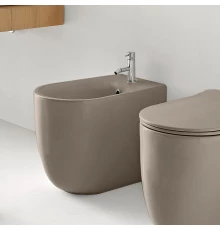 Биде Kerasan Nolita напольное 55 х 35 см, c креплением WB5N, цвет коричневый орех,  532081*1