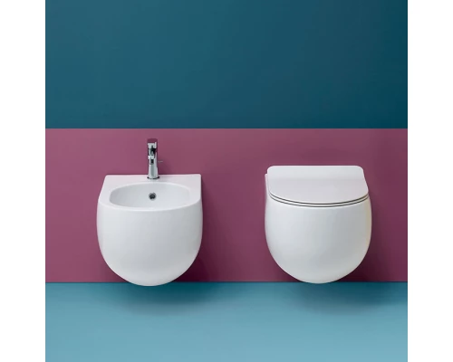 Биде подвесное Kerasan Flo, цвет белый матовый, 312330