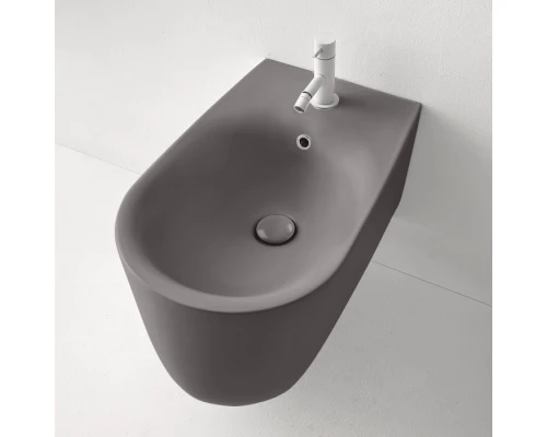 Биде подвесное Kerasan Nolita с креплениями WB9N, цвет ferro matt серый матовый, 532589*1