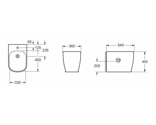 Биде BelBagno Prado BB10150B напольное