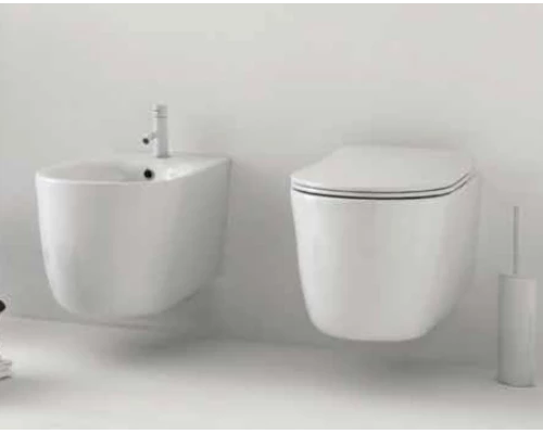 Биде Kerasan Nolita подвесное, 55 х 35 см, c креплением WB9N, белый глянцевый, 532501