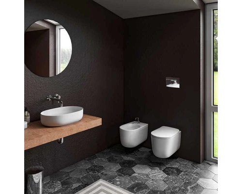 Биде Kerasan Nolita подвесное, 55 х 35 см, c креплением WB9N, белый глянцевый, 532501