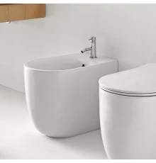 Биде напольное Kerasan Nolita с креплениями WB5N, цвет белый матовый, 532030*1