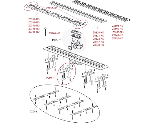 Душевой лоток AlcaPlast APZ9-550M Simple