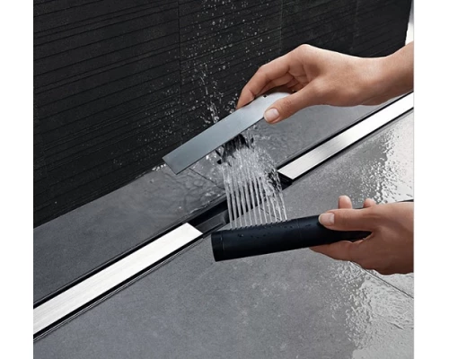 154.456.00.1 Дренажный канал Geberit CleanLine60, L=30-90см, чёрная нержавейка/нержавейка