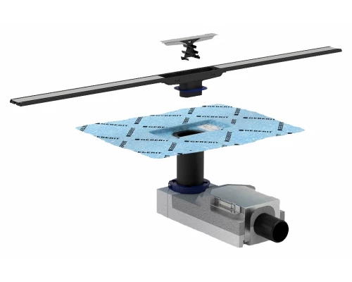 154.456.00.1 Дренажный канал Geberit CleanLine60, L=30-90см, чёрная нержавейка/нержавейка