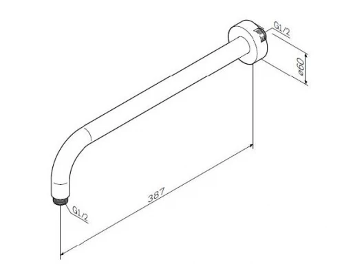 Держатель верхнего душа Am.Pm F0500701
