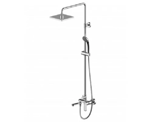 Душевая колонна Bravat Opal F6125183CP-A-RUS со смесителем для ванны, верхний душ квадратный, хром