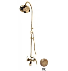 Душевая система Cezares FIRST-CVD-02-Bi, бронза, ручки белые