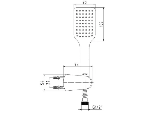 Душевой гарнитур E.C.A Tiera 102117342C1EX
