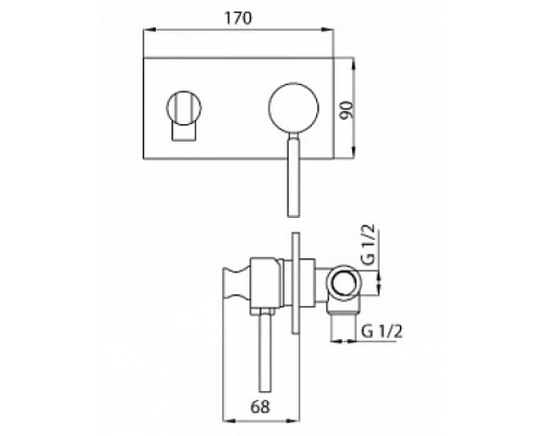 Гигиенический душ Cezares Olimp DIF-02 цвет бронза
