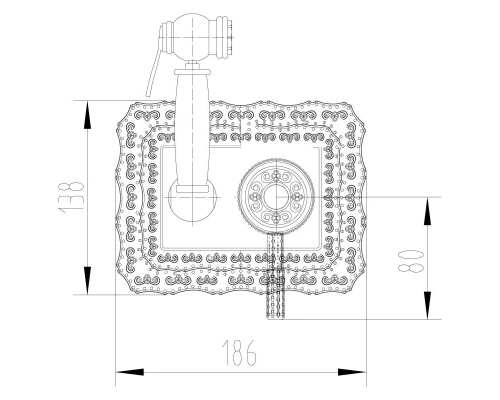 Гигиенический душ Bronze de Luxe, встраиваемый, бронза, 10136
