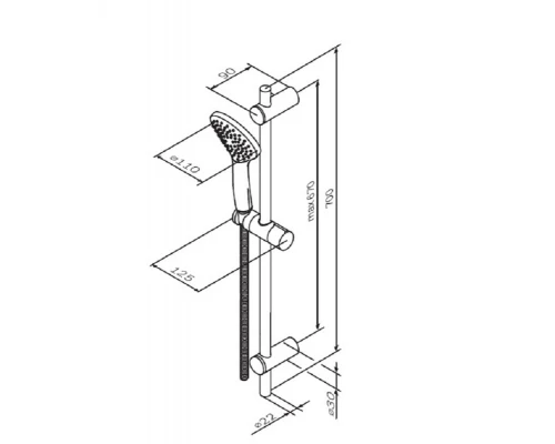 Душевой гарнитур Am.Pm Gem, белый матовый, F0190033