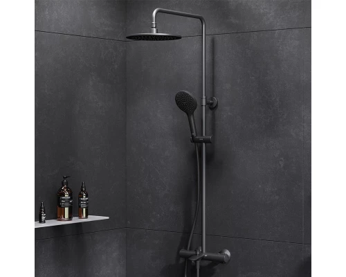 Душевая стойка Am.Pm Like F0780522 черная термостатическая