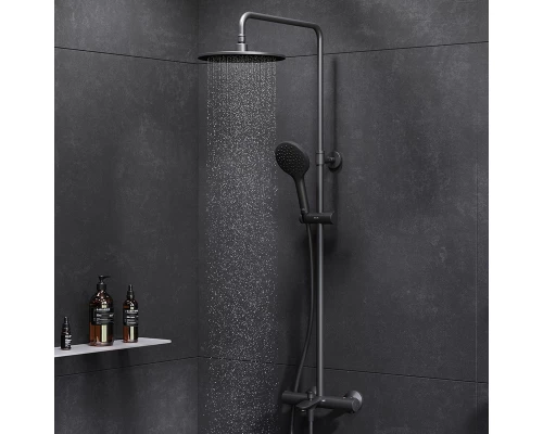 Душевая стойка Am.Pm Like F0780522 черная термостатическая