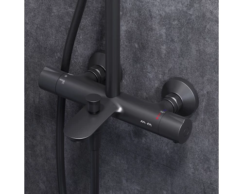 Душевая стойка Am.Pm Like F0780522 черная термостатическая