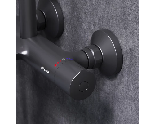 Душевая стойка Am.Pm Like F0780522 черная термостатическая