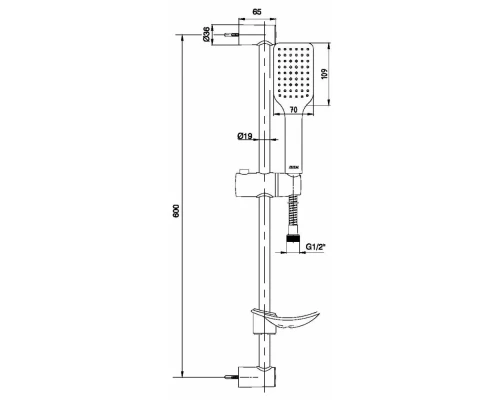 Душевой гарнитур E.C.A Tiera 102146029C1EX