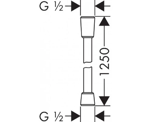 Шланг для душа Hansgrohe Isiflex 125 см, 28272700, белый матовый