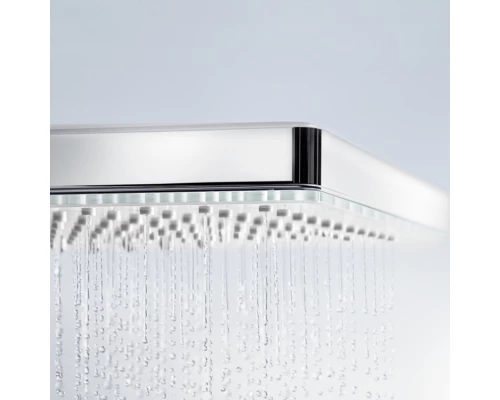 Верхний душ Hansgrohe Rainmaker Select, 460 x 300 мм, 3 режима струи, с держателем 24007600, черный/хром