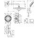 Душевая система скрытого монтажа Hansgrohe Crometta E 240 1jet с однорычажным смесителем, хром, 27957000