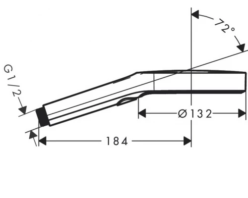 Ручной душ Hansgrohe Rainfinity 130 26864670, 3 типа струи, чёрный матовый