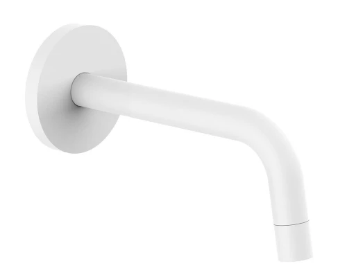 Излив Paffoni Light ZBOC045BO для ванны и душа, 17.5 см, с латунной накладкой, белый матовый